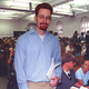 T.A. Drew Phelan in the lecture hall for History 107.